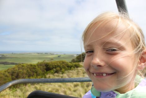 Heidi on the chairlift