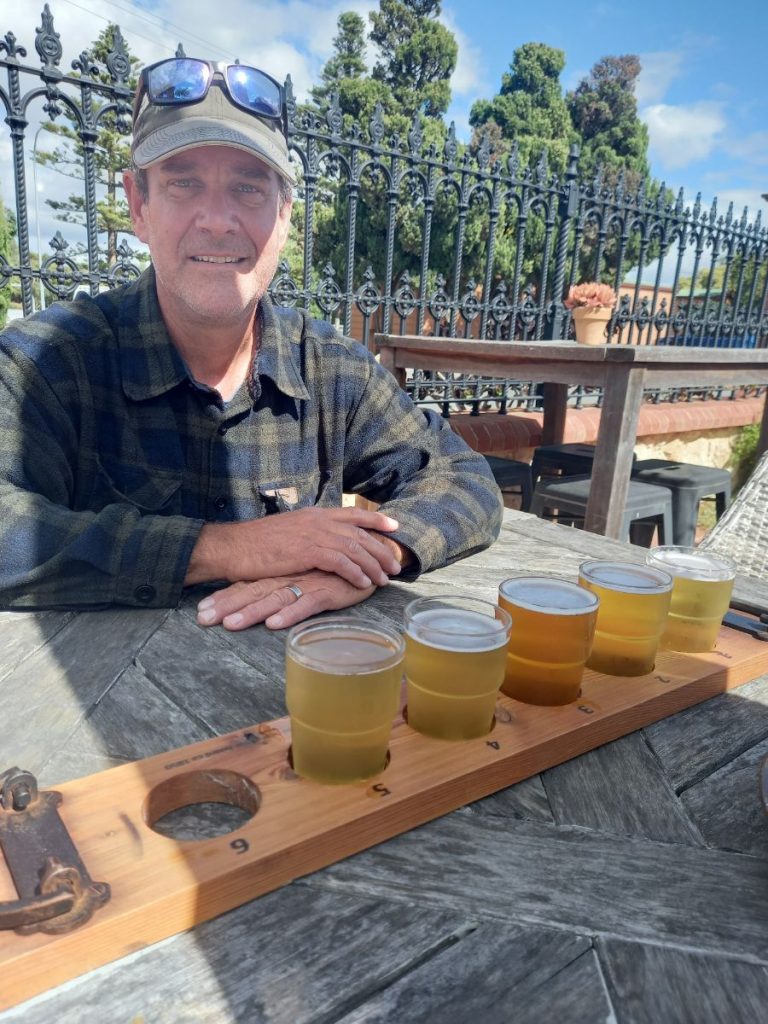 Beer flight Normanville Hotel