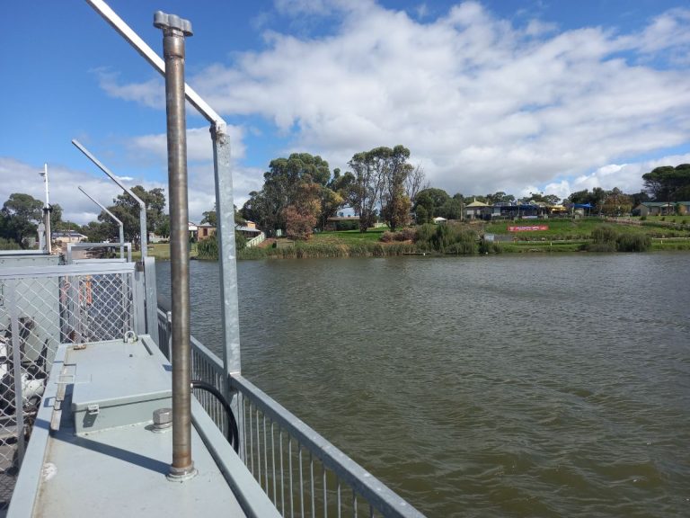 Crossing the Murray at Wellington SA