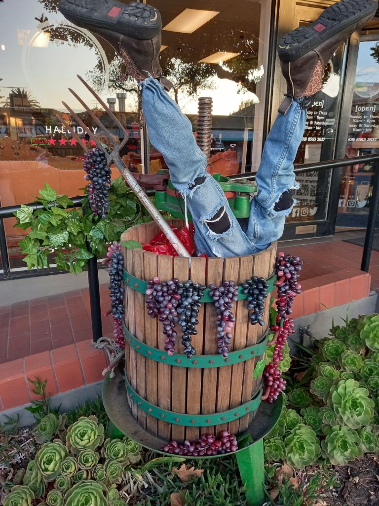 Outside a shop at Tanunda