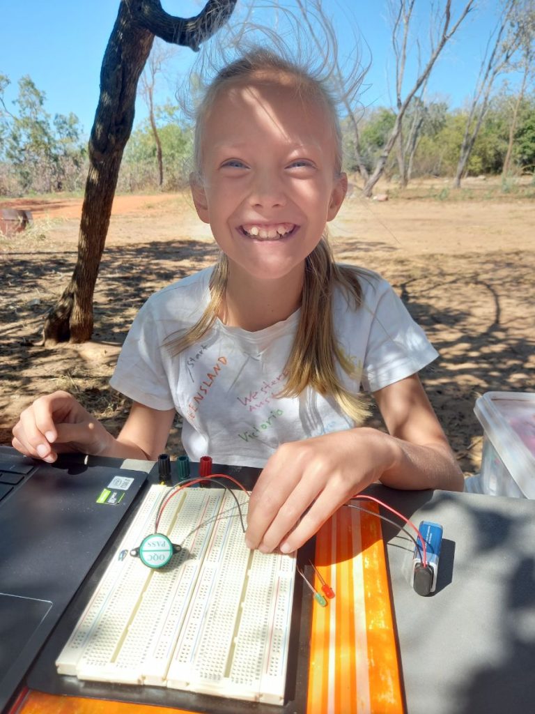 Heidi homeschooling Cape Leveque