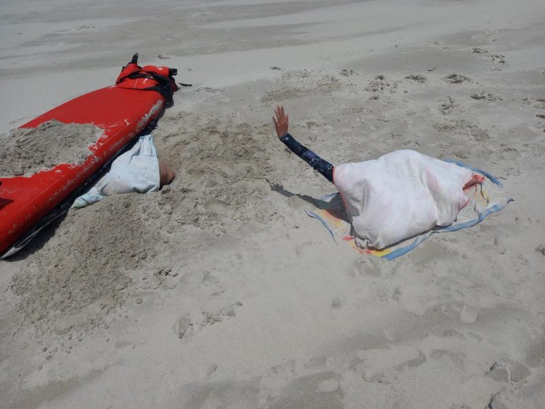 Bit windy on the beach